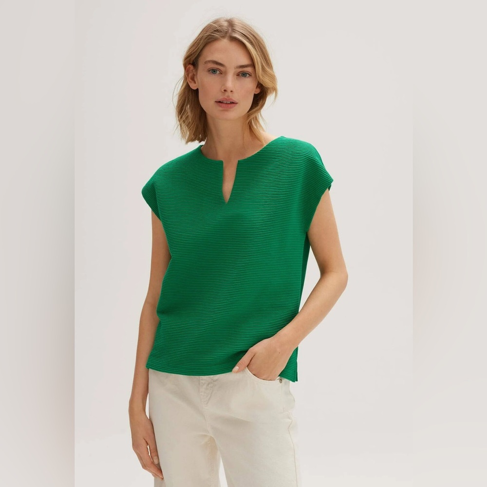 OPUS Green Ribbed Top Size 42